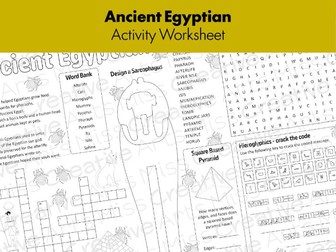 Ancient Egyptian Activity Worksheet