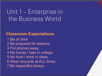 Unit 1 Enterprise Business World LAA