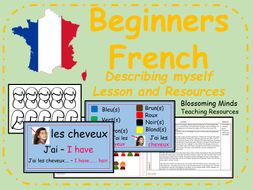 French lesson and resources - KS2 - Describing myself