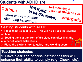 Tips for managing ADHD poster.