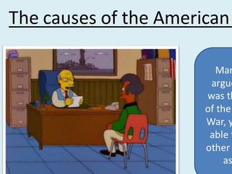 Completely resourced lesson on the causes of the American Civil War for new GCSE spec
