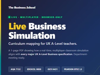 Free Flexible A-Level Business Simulation - demo licence included