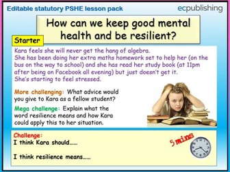 Resilience + Emotional Wellbeing PSHE