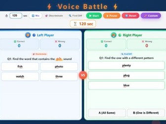 Phonics Voice Battle Interactive Game