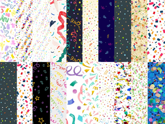 Digital Papers / Patterns - Celebrations Clip Art - Confetti Backgrounds