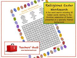 Religious Easter Wordsearch