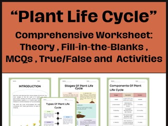 Plant Life Cycle: Lessons And Activities