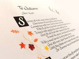 Descriptive writing: Autumn 'Ode to Autumn' by John Keats