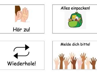 FLASHCARDS: Classroom Commands in German
