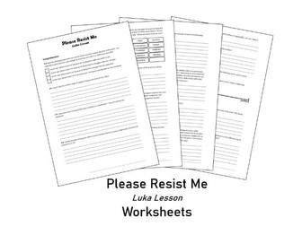 Please Resist Me - Luka Lesson - Worksheet