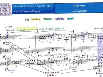 GCSE 9-1 Music Edexcel "Star Wars" FULL SCORE ANALYSIS