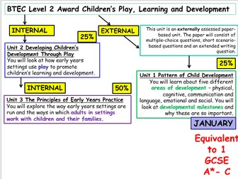 BTEC Children's Play, Learning and Development L2 Unit 2: Promoting Development Through Play WHOLE UNIT