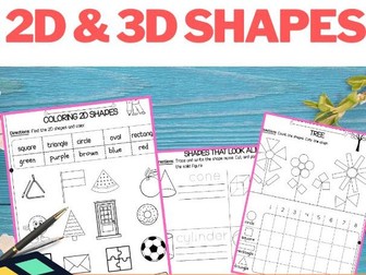 All about 2D and 3D Shapes worksheets (35+ worksheets)