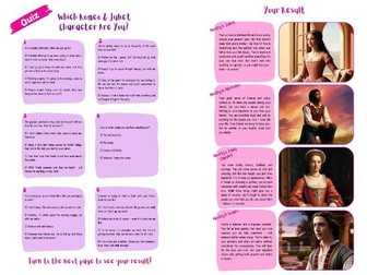 Romeo & Juliet Character Quiz