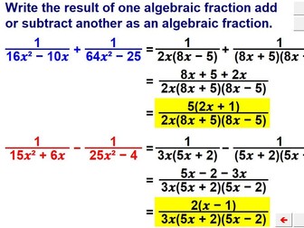 Algebraic Substitution | Teaching Resources