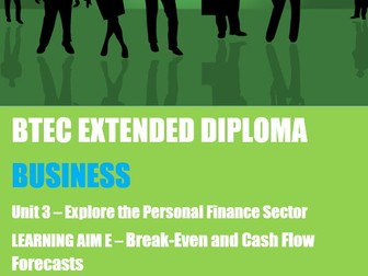 BTEC Business Level 3 Unit 3 Personal & Business Finance Learning Aim E Exam Practice