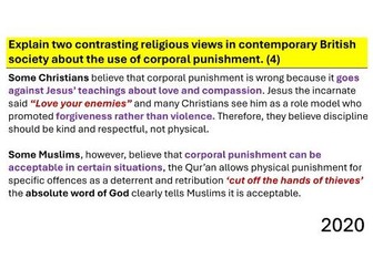 Crime + Punishment AQA GCSE 4+5 mark answered