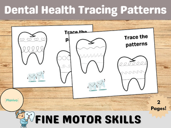 Dental Health Tracing Patterns | Fine Motor Skills | Preschool Worksheets