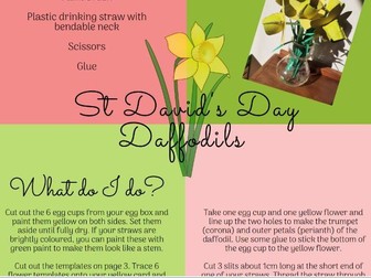 EAL Gardening Craft Activity - St David's Day Daffodils
