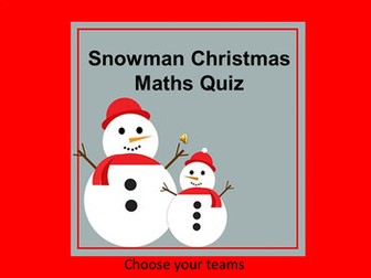 Christmas Math Quiz : Snowman