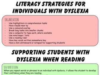 Dyslexia Strategies