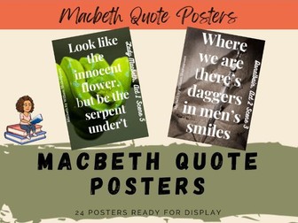 Macbeth Quote Posters for Display