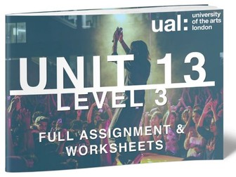 UAL-Level 3-Unit 13-Extended Project in Music Performance and Production-FULL UNIT