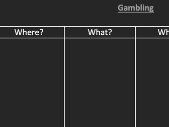 Gambling Worksheet