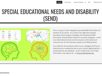 Special educational needs & disability website (SEND) - Staff Training