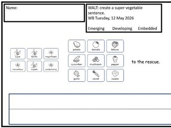 Supertato writing activity
