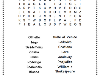 Othello Word Search