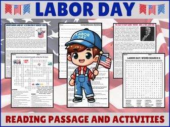 Labor Day: Reading Passage - Activities Puzzles for Middle and High School