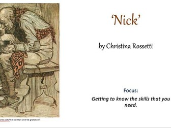 'Nick' by Christina Rossetti - IGCSE Scheme of Learning