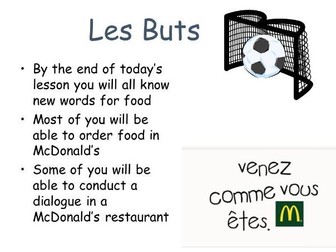 McDonald's - ordering in French KS3