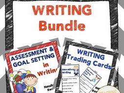 Writing Bundle: Trading Cards, Assessment, and Goal Setting Templates