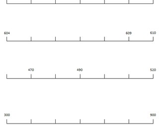 Year 3 number lines to 1000 - intervals of 1, 10 and 100