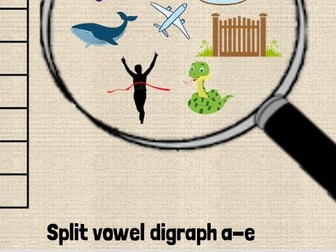 a-e split vowel digraph phonics sheet