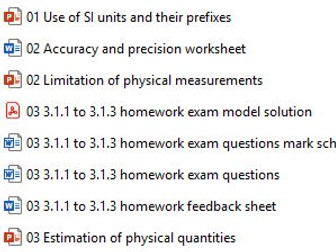 AQA A-Level physics 3.1 Measurements and errors