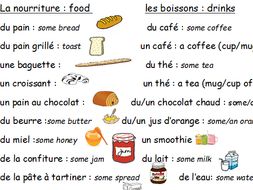 French food and drinks booklet with plenty of varied reading and ...