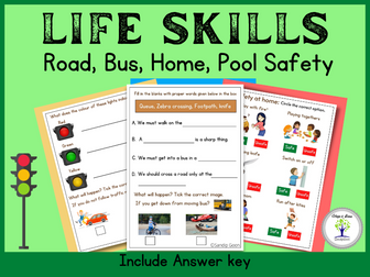Road Safety Life Skill Worksheets