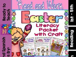 Easter Read and Work - Literacy Packet with Craftivity