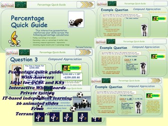 Interactive Percentages + answers