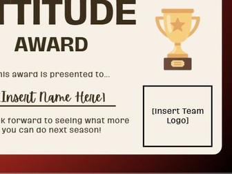 Editable Sports/PE Character Certificates Template