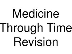 Medicine Through Time Dingbats / Flash Revision Cards