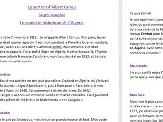 Le portrait d’Albert Camus; sa philosophie et le contexte historique de L’Algérie