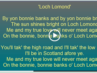 Loch Lomond Scottish Lyrics Video Photos