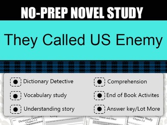 They Called US Enemy Novel Study-Complete Novel Study.