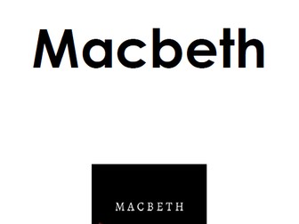 Macbeth Workbook / Revision Booklet