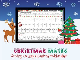 Christmas maths: Solving equations (one step)