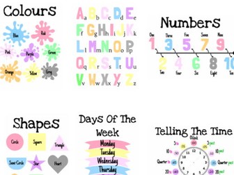 Children's Educational Set of 6 Posters